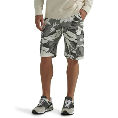 Image of Wrangler Authentics Men&#039;s Premium Twill Cargo Short (Bennard), Forest Green Camo, 36