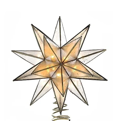 Image of Kurt Adler UL3135 Gold Sputnik Capiz Treetop