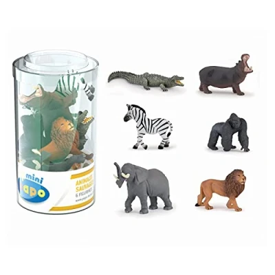 Image of Papo Mini animaux figurines, 33020 PLUS Wild Set 1 (Tube, 6 pcs), Multicolour
