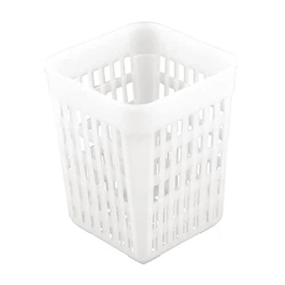 Image of Olympia Square Cutlery Basket, White, Size: 140(H) x 110(W) 110(D)mm, Dishwasher Safe Plastic Basket for Restaurants, Pubs &amp; Cafes Professional Home Use, P175