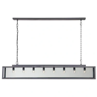 Image of Zenia 8 Light Straight Bar Pendant Ceiling Lead
