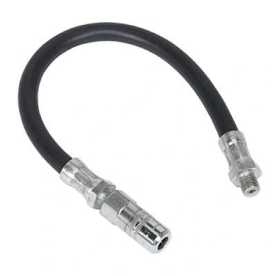 Image of Sealey Rubber Delivery Hose with 4 Jaw Connector Flexible 300mm 1/8&quot;BSP Gas