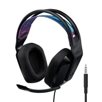 Image of Logitech G G335 Wired Gaming Headset, with Microphone, 3.5mm Audio Jack, Comfortable Memory Foam Earpads, Lightweight, Compatible PC, PlayStation, Xbox, Nintendo Switch Black