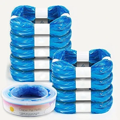 Image of Pack of 9 Diaper Disposal Refills For Angelcare Nappy Bin Liners Pails System Refill (CL02ZHY)
