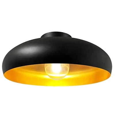 Image of bamyum Androa Industrial Ceiling Light Ø40 cm Metal Lamp Lighting Fixture Mid Century Modern Chandeliers Vintage Black Gold