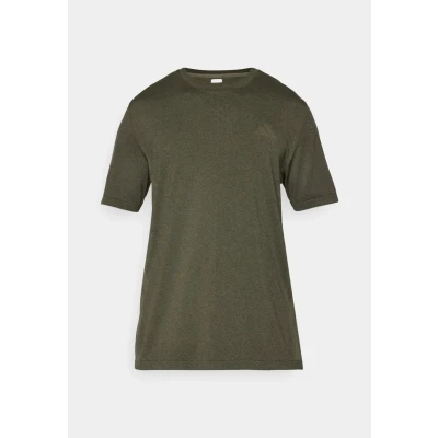 Image of adidas Men&#039;s Train Essentials Structure T Shirt, Olive strata/Grey six, XS