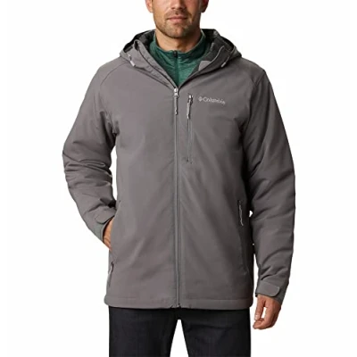 Image of Columbia Men&#039;s Gate Racer Softshell, Softshell Jacket, City Grey, Size S
