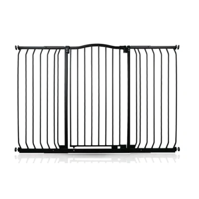 Image of Safetots Extra Tall Curved Top Safety Gate, 143cm 152cm, Matt Black, 100cm in Height, Pressure Fit Stair Baby Gate for Doors Hallways and Spaces, Barrier, Easy Installation