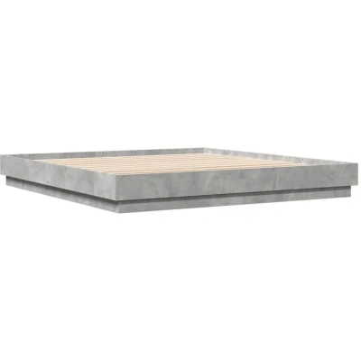 Image of vidaXL Bed Frame without Mattress Concrete Grey 200x200 cm