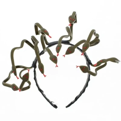 Image of Zac&#039;s Alter Ego Women&#039;s Reshapable 3D Medusa Snake Headpiece on Headband