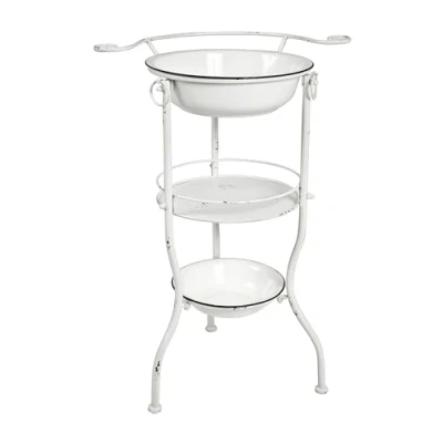 Image of HAKU Mobel Washing Table Antique White, Metal Size: W 56 cm X H 85 D 40 cm, Style: Industrial