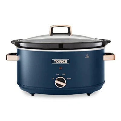 Image of Tower Cavaletto 6.5 Litre Slow Cooker Midnight Blue