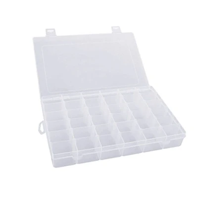 Image of Gospire 36 Grids Clear Plastic Jewelry Box Organizer Storage Container with Removable Dividers