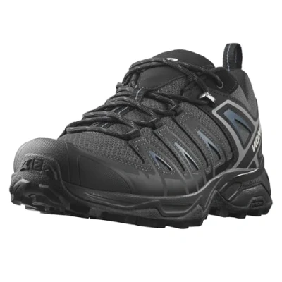 Image of Salomon Men&#039;s X Ultra Pioneer Aero Outdoor, Black/Ebony/Blue Ashes, 8.5 UK