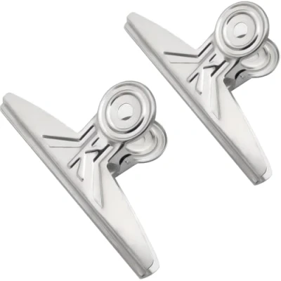 Image of Coideal Extra Large Bull Paper Clips, 2 Pack 20cm Silver Tone Stainless Steel Binder Clips Metal Clamps for Drawing Board, Home Office