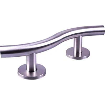 Image of Aidapt Stainless Steel Curved Bathroom Grab Bar,Brushed Finish Rust Resistant Bath Shower Safety Handle Handrails,Shower Toilet Aid for Disabled Elderly Mobility &amp; Daily Living Aids