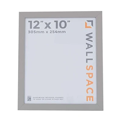 Image of Wall Space 12x10 Grey Frame Modern Wooden Photo inches Grained WOOD 10x12 Picture made from with GLASS 12 x 10
