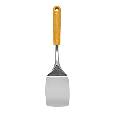 Image of Fackelmann BIO Solid Turner, Spatula, Stainless Steel Function Head With Wood Fibre Handle, 31.5x10x4cm, Silver &amp; Light brown/Orange