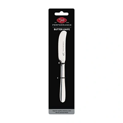 Image of Tala Performance Stainless Steel Butter Knife, with Mirror Polish Finish, Dishwasher Safe, Metallic Silver, 16.3 x 2 0.5 cm