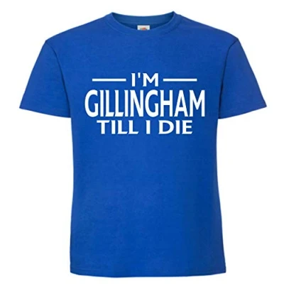 Image of Gillingham Till I DIE Premium Mens T Shirt XX Large Blue