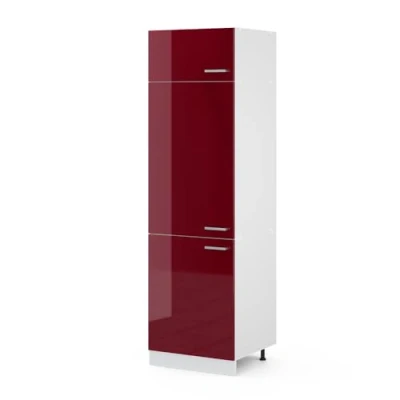 Image of Vicco Fridge housing cabinet Raul, Bordeaux High Gloss/White, 60 cm