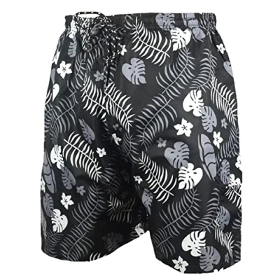 Image of Big Mens Black Sannchez Swim Shorts Water Large Oversized for Sizes 2XL 3XL 4XL 5XL 6XL 7XL 8XL, Size :