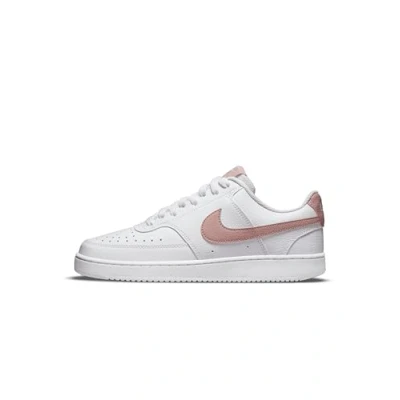 Image of NIKE Women&#039;s Court Vision Low Next Nature Sneaker, White Pink Oxford, 2.5 UK