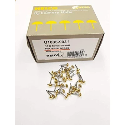 Image of 1000 Small Solid Brass 6mm Upholstery Nails Furniture Studs PINS