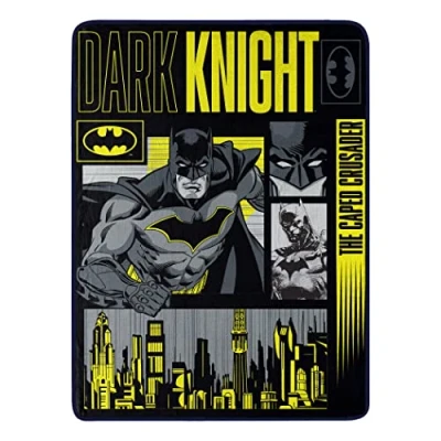 Image of Northwest DC Batman Micro Raschel Throw Blanket, 46&quot; x 60&quot;, Legendary
