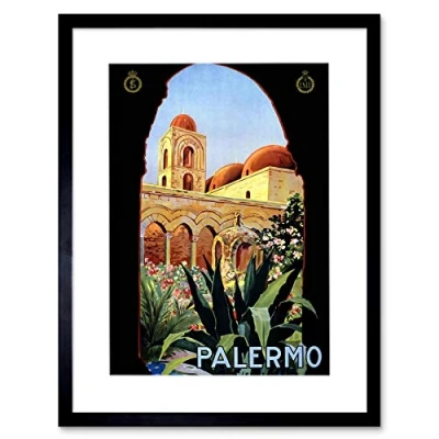 Image of Wee Blue Coo Palermo Sicily Italy Sun Norman Palace Ad Picture Framed Wall Art Print