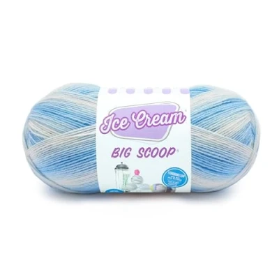 Image of Lion Brand Yarn 922 203 Ice Cream Big Scoop Yarn, Blueberry, Acrylic, 27.94 x 12.7 cm