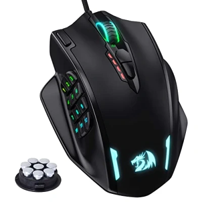 Image of Redragon M908 Impact RGB LED MMO Mouse with Side Buttons Optical Wired Gaming 12,400DPI, High Precision, 20 Programmable