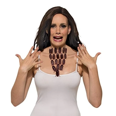 Image of Bristol Novelty 79132 Cockroach Necklace Halloween Costume 1pc, Brown, One Size