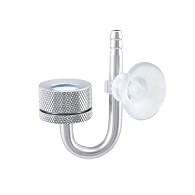 Image of QWORK® Fish tank atomizer, CO2 diffuser, with suction cups and U tube, for all types of aquariums