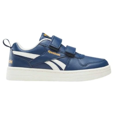 Image of Reebok Classic Royal Prime TWO Strap Trainers for kids, Size: 1, Batik blue/chalk/electric amber shoes