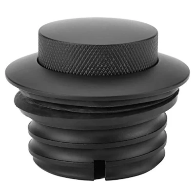 Image of KIMISS Billet Aluminum Motorcycle Fuel Tank Gas Cap Pop Up Oil Reservoir Cover for 1982 2017(Black)