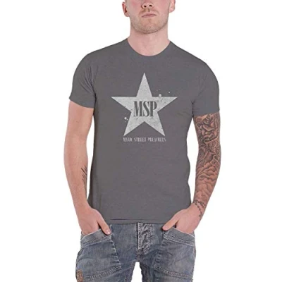 Image of Manic Street Preachers T Shirt Classic Distressed Star Official Charcoal Grey L