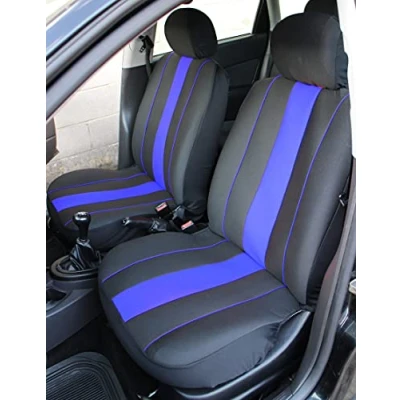Image of Carseatcover UK® Front Pair of SPEEDSTER Blue Fabric Car Seat Covers Protectors