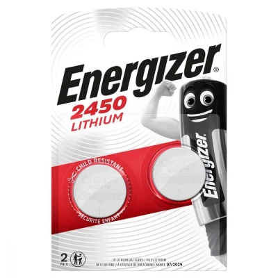 Image of Energizer CR2450 Batteries, Lithium Coin, 2 Pack