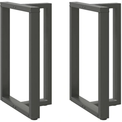 Image of vidaXL Bar Table Legs T Shaped Adjustable Steel 60x35x(91 92) cm Anthracite Ideal for Custom Dining Designs