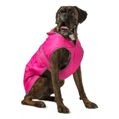 Image of Ancol Muddy Paws All Weather Stormguard Coat . Pink. Size XX Large. ( Length 70cm, up to 98cm girth)