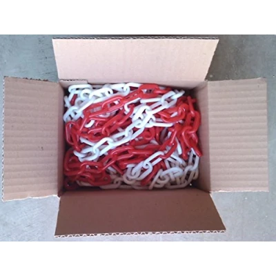 Image of PCH 6x12 Red and White Plastic Chain 6mm 12.30 Meters