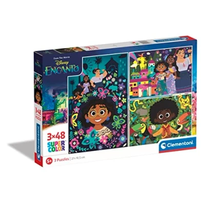 Image of Clementoni 25286 Supercolor Puzzle Disney Encanto 3x48 Pieces, Jigsaw For Kids Age 5, Cartoon, Made In Italy