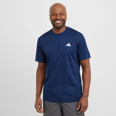 Image of adidas Performance Train Essentials Training Sports Tshirt Dark blue white, Men&#039;s, Size: Large, white