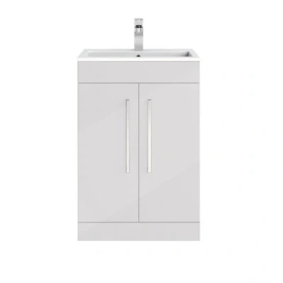 Image of Vitellio Slade 600 Floorstanding 2 Door White Gloss