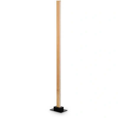 Image of CRAFT Dimmable LED Integrated Floor Lamp Wood, In Built Switch, 3000K