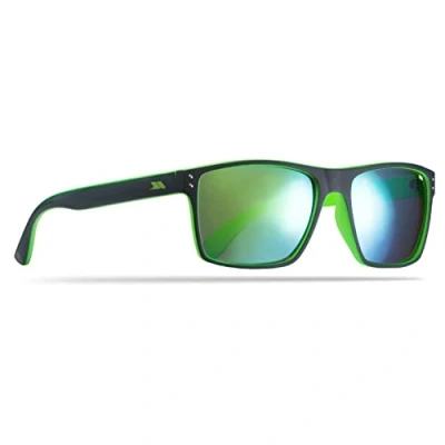 Image of Trespass Zest, Blue/Lime, Sunglasses with UV Protection, Mirror Coating &amp; Cloth Bag / Category 3 Lenses, Blue