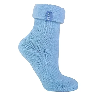 Image of THMO Ladies Bed Socks with Grips Thick Winter Warm Cosy Slipper for Women (4 8, Blue)