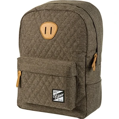 Image of Urban Classic Old School Daypack mit gepolstertem Laptopfach, urbaner Streetpack im Retro Look, Alltagsrucksack, Schulrucksack, Schoolbag, Burnt Olive, 20 L, 420 gr