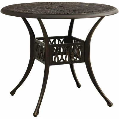 Image of vidaXL Garden Table Bronze 90x90x74 cm Cast Aluminium